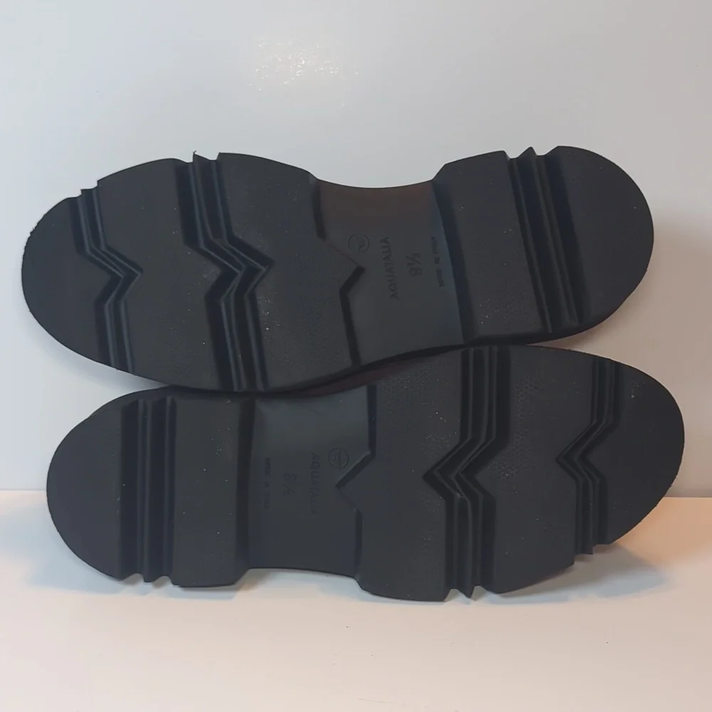 Aquatalia Suede Loafers Burgundy With Black Sole Size 9.5 - Picture 8 of 9